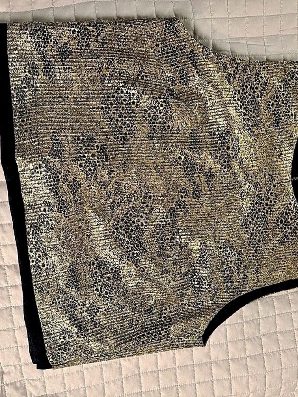 Sophie Rue Gold Animal Print crop top Size Medium